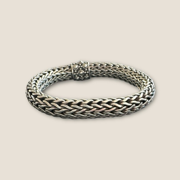 John Hardy 18k gold and sterling silver dot bracelet. - Picture 3 of 4